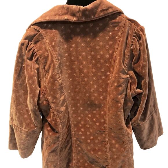 Angie Brown vintage velvet quarter sleeve blazer size Large indie sleaze - Picture 3 of 8